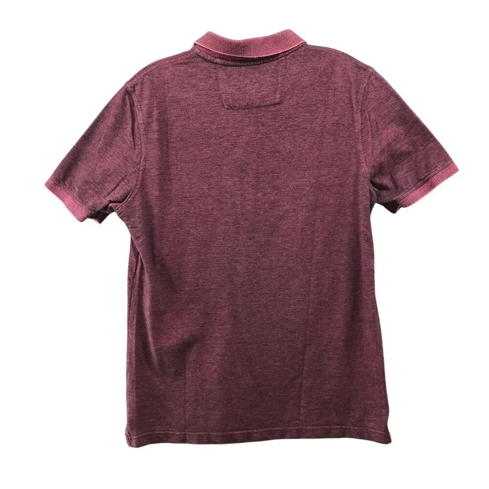 Banana Republic Polo Shirt Mens S Pink Short Sleeve‎ Textured Cotton
